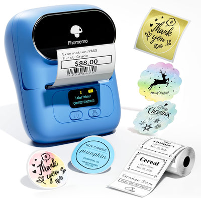 Phomemo Etikettendrucker - M110 Bluetooth tragbare Etikettendrucker-Maschine für Kleinunternehmen, A