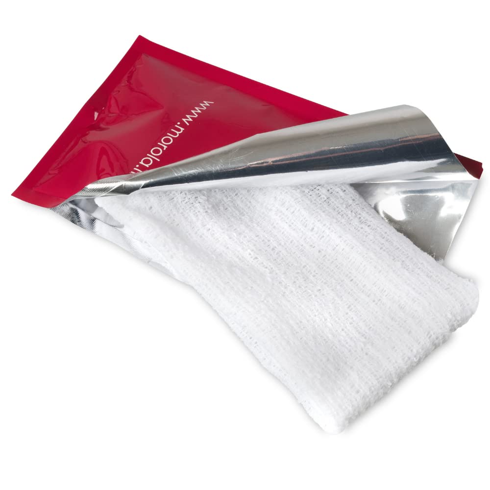 Morola Caffè Italiano - Baumwolle Feuchtigkeitstücher - 50 Stück - Individuell verpackt - Einwegtüch