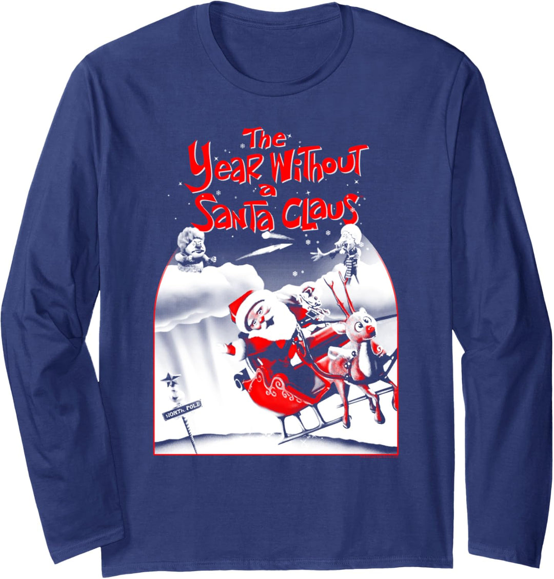The Year Without a Santa Claus Santa Poster Weihnachtsmann Langarmshirt