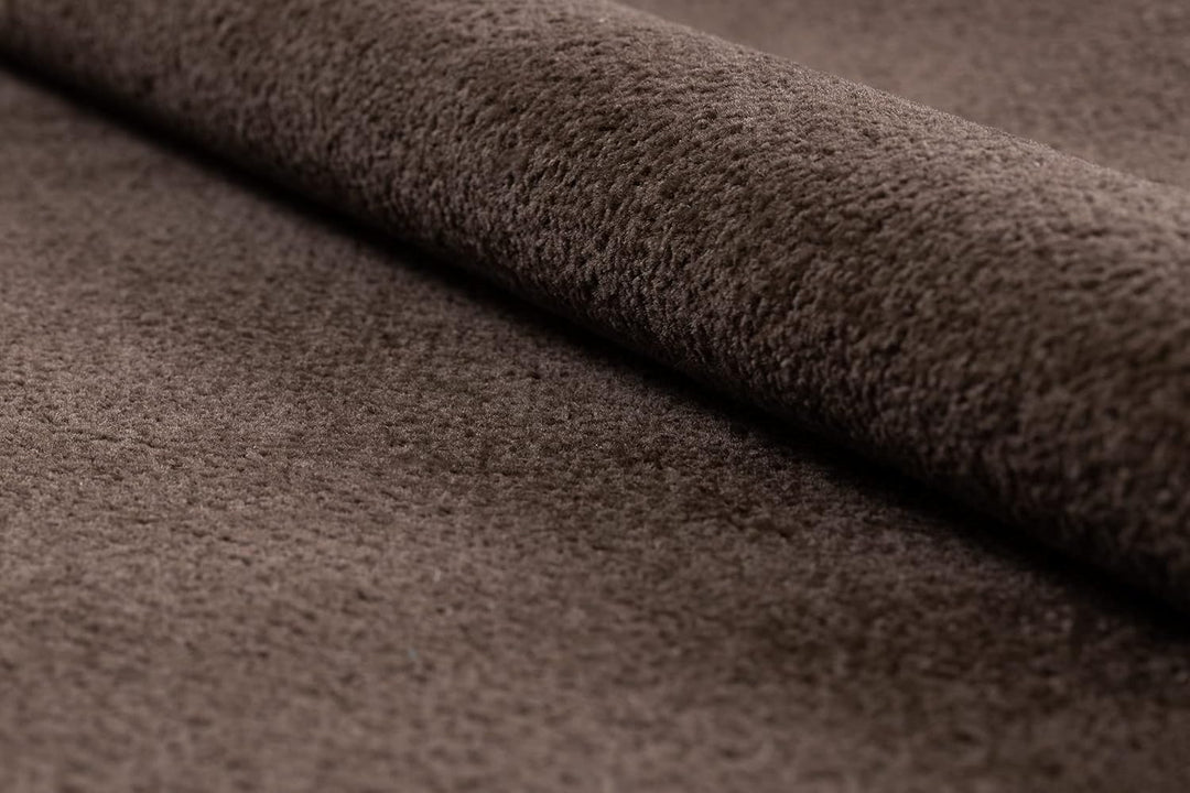 rugsx Einfarbiger Teppich Eton für Zimmer, Wohnzimmer, Schlafzimmer, Teppichboden Auslegware, braun,
