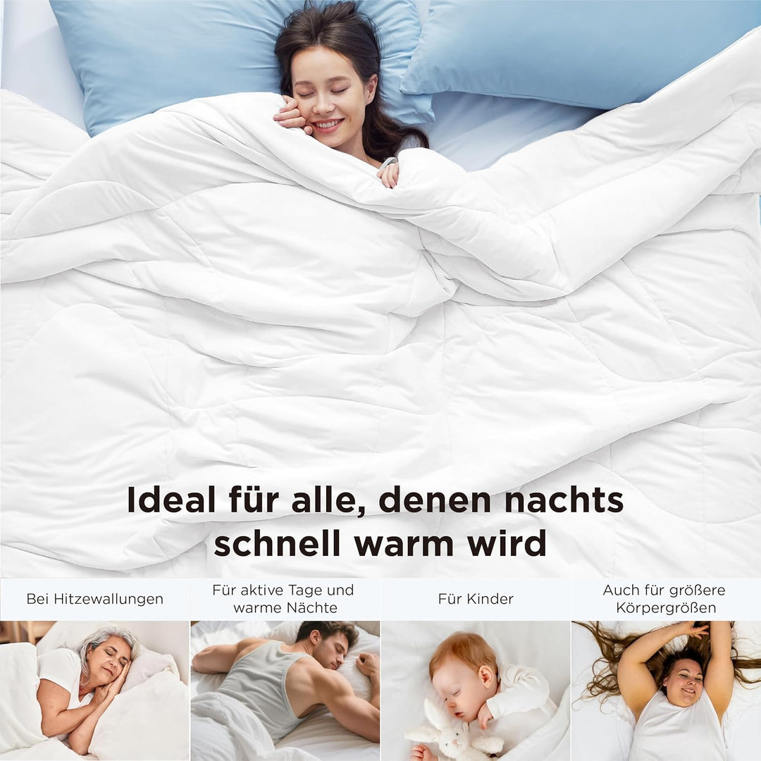 BEDSURE Kühldecke Doppelseitig Sommerdecke 240x220 - Kühlende Bettdecke Arc-Chill Q-Max > 0,4 Kühlen