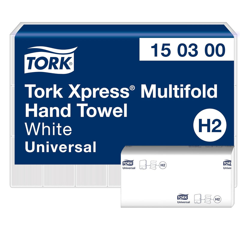 Tork Xpress Multifold Papierhandtücher 150300 - H2 Universal Falthandtücher für Handtuchspender - me