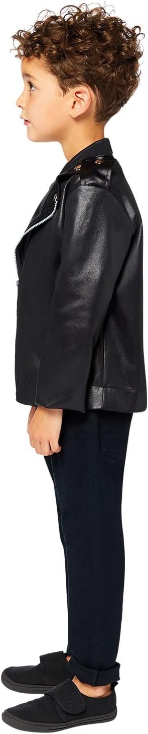 amscan Jungen Kostüm Grease Kostüm (1er Pack) 128 Schwarz, 128 Schwarz