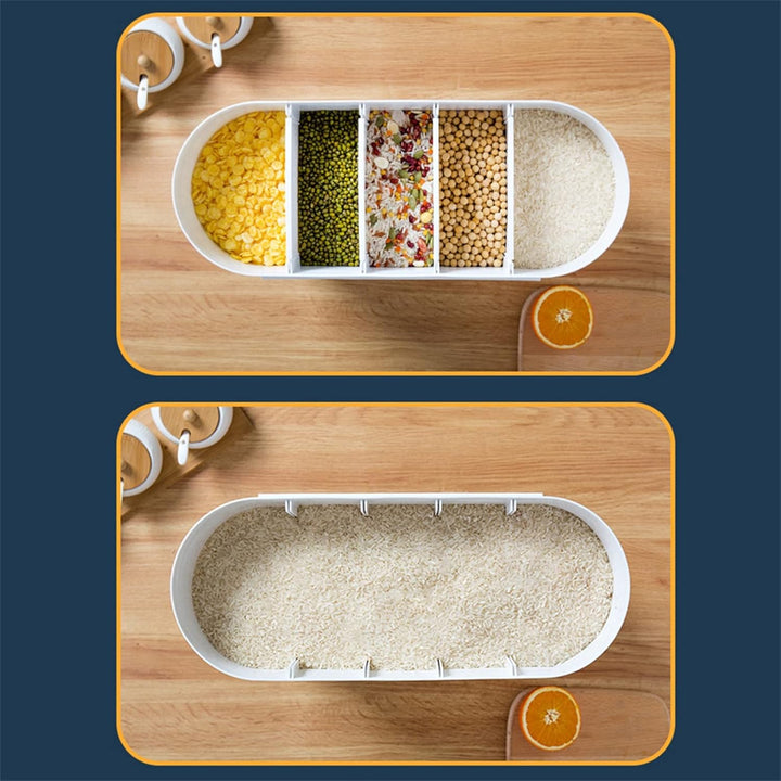 KOLHGNSE 5IN1 Müslispender, Wandmontage Müsli Spender Reiskorn Trockenfutterbehälter Aufbewahrungsko
