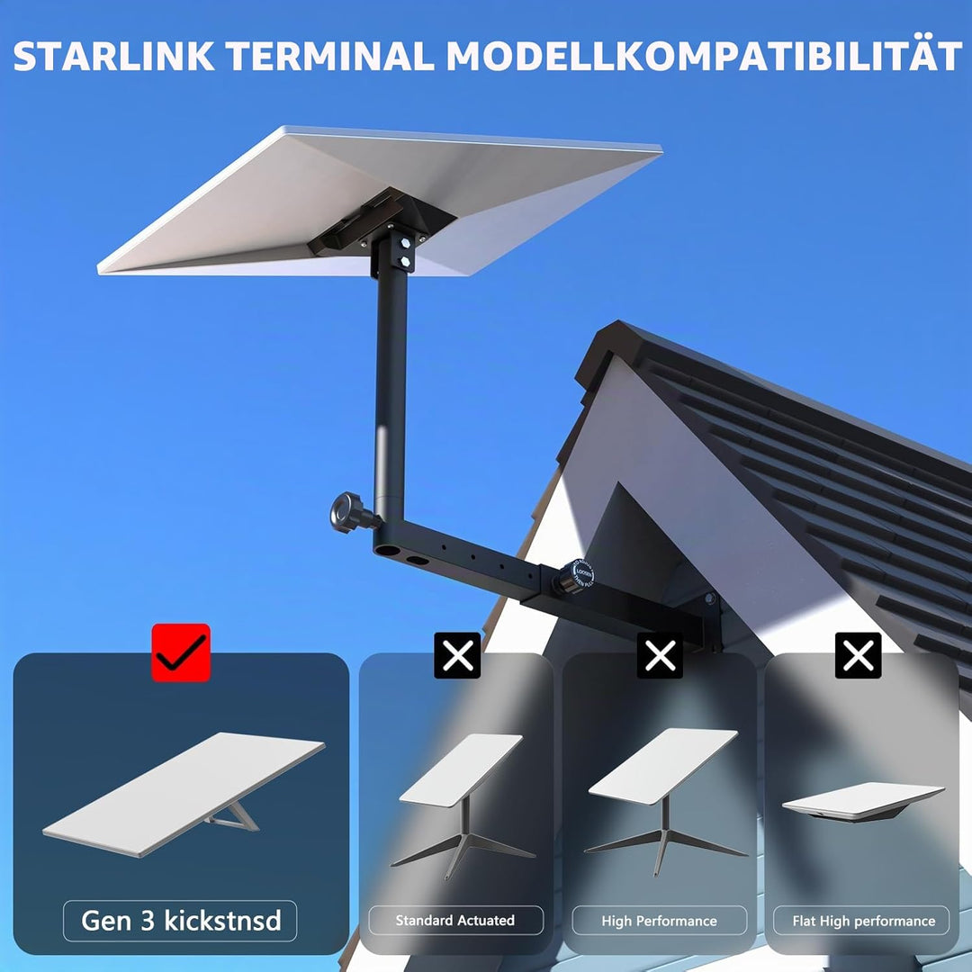 Starlink Gen 3 Halterung, Verstellbare Starlink Gen 3 Halterung, Starlink Masthalterung mit Starlink