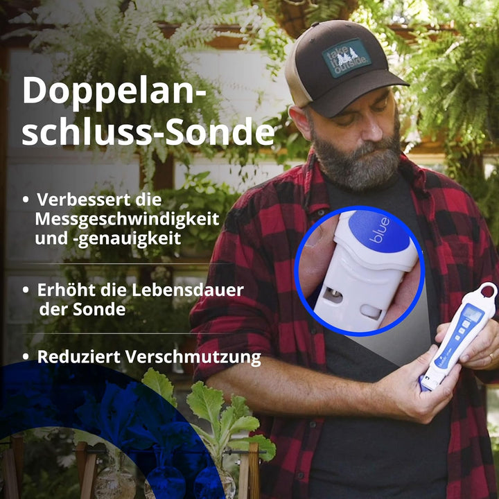 Bluelab pH Pen - Genau bis ±0,1 pH, langlebig, wasserdicht, schwimmfähig, schnell, stabil, Doppelson