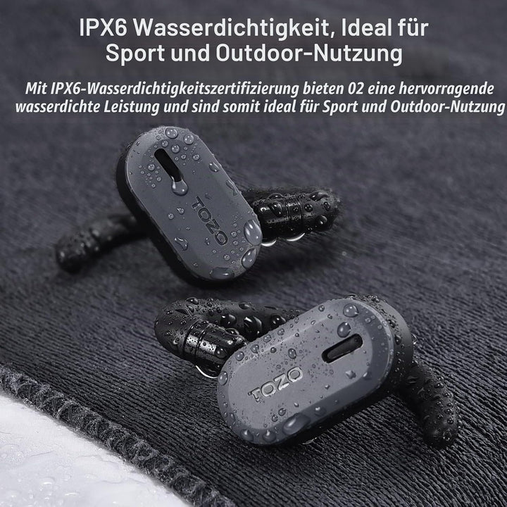 TOZO Open Buds Leichte Bluetooth Kopfhörer Kabellos 5.3 mit Mehrwinkelverstellung, Offenes Ohrdesign