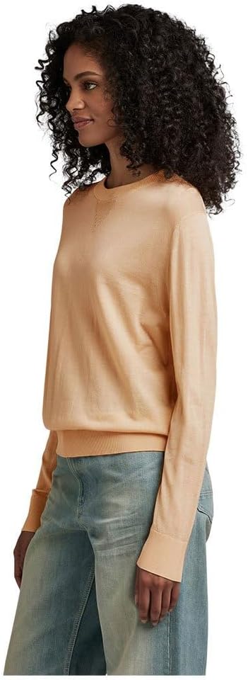 G-STAR RAW Damen Core Round Neck Strickpullover Knits XS Beige (Ivory Cream D21960-d166-d761), XS Be