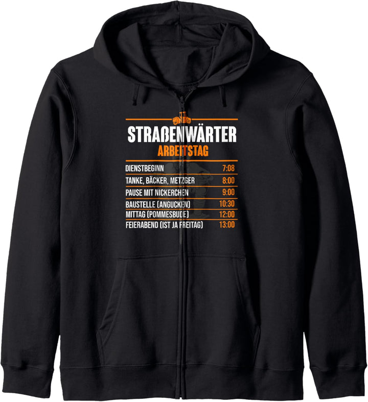 Lustiges Arbeitstag Strassenmeisterei Geschenk Strassenwärter Kapuzenjacke