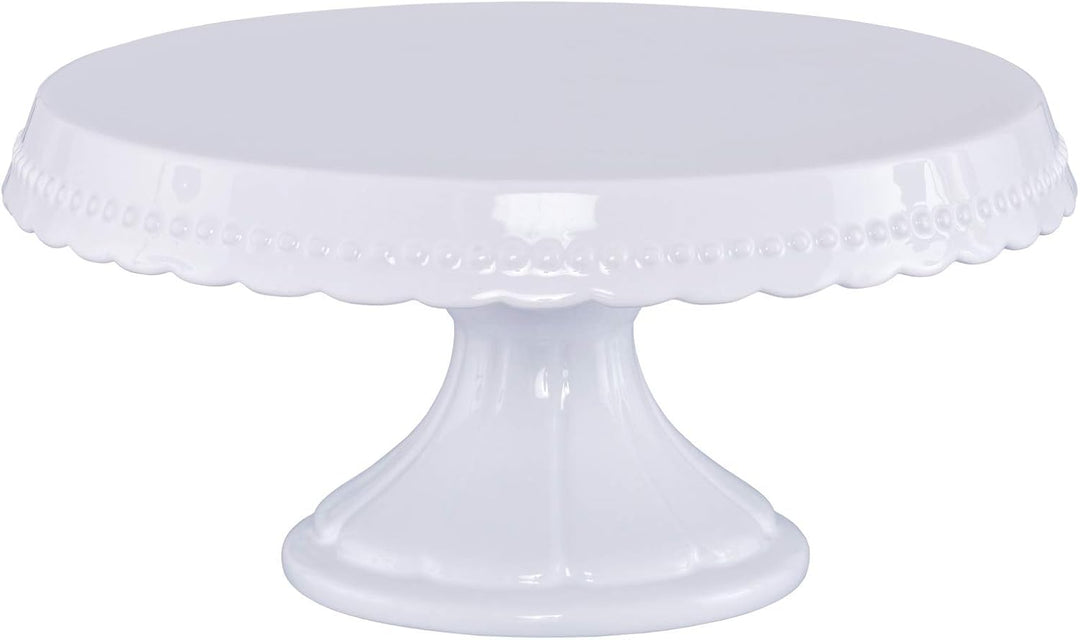 Birkmann, Premium Baking, runde Tortenplatte mit Fuss im Vintage Style, aus Keramik mit Verzierungen