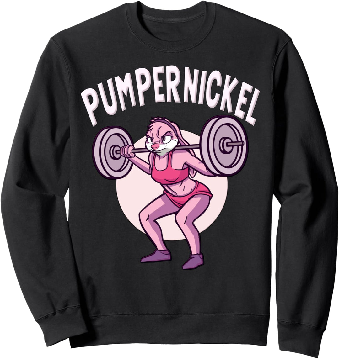 Lustig Fitness Coach Pumpernickel Hase Workout Bodybuilding Sweatshirt