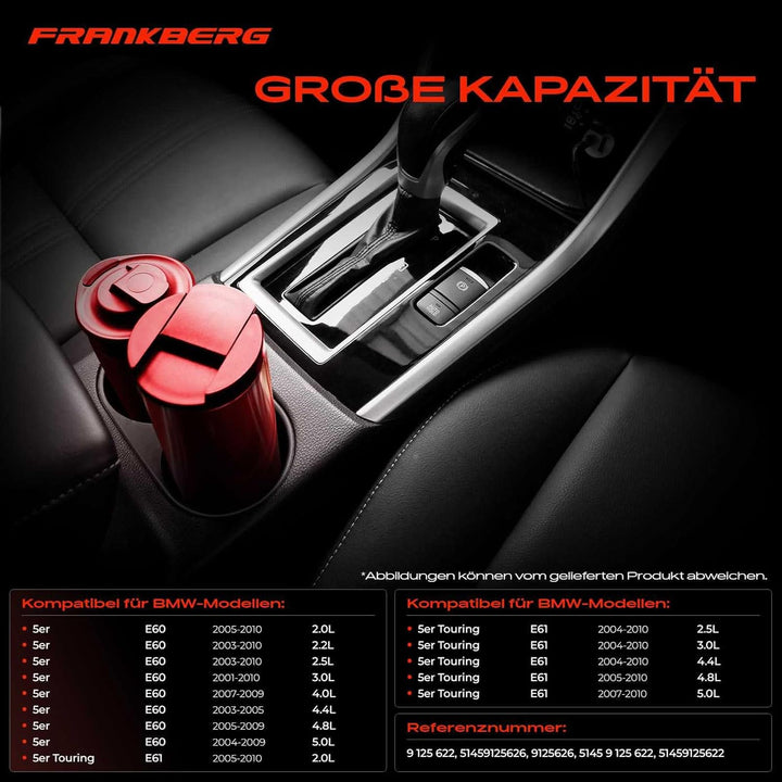 Frankberg Getränkehalter Cupholder Fahrerseitig Links für 5er E60 5er Touring E61 2001-2010 5145 9 1