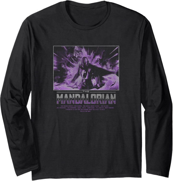 Star Wars: The Mandalorian Group Shot Purple Boxed Langarmshirt