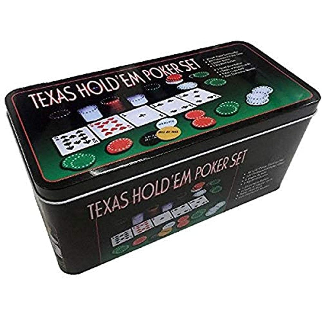 AK Sport 0603013 Texas Hold‘Em Poker Set, Schwarz