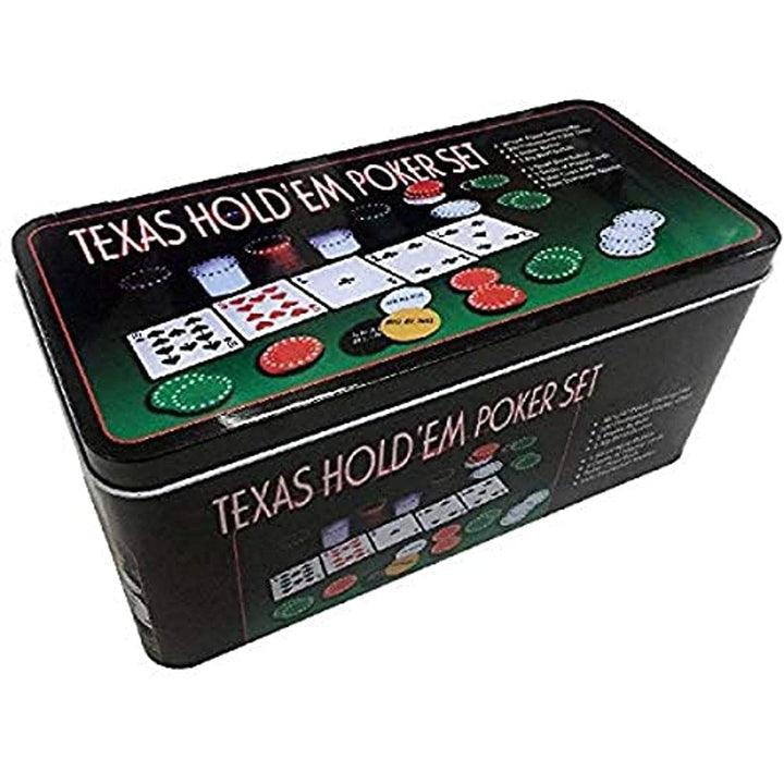 AK Sport 0603013 Texas Hold‘Em Poker Set, Schwarz