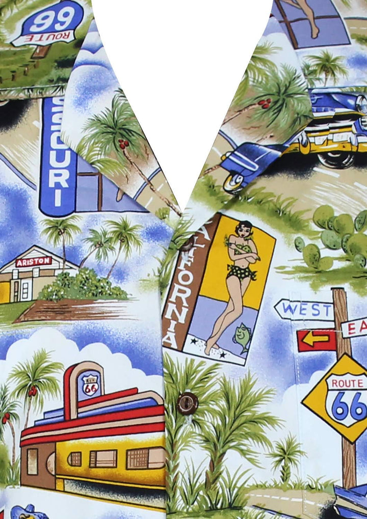 PLA Original Hawaiihemd Texas Arizona, Blau, XXL