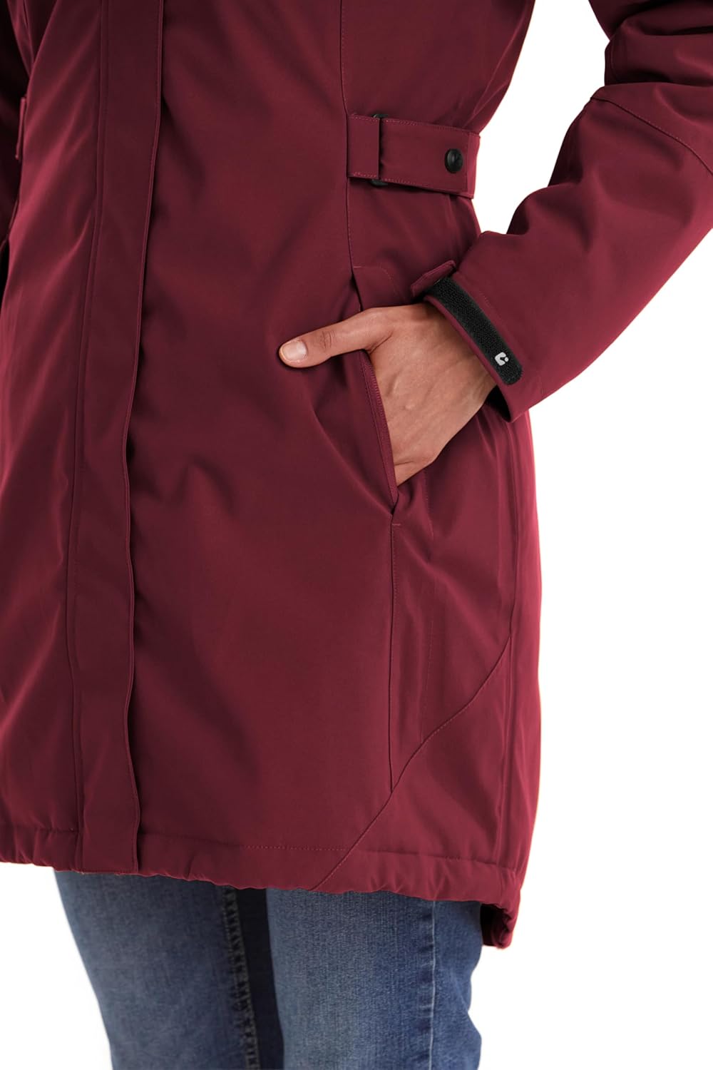 Killtec Damen Kow 165 Wmn Prk Funktionsparka/Parka mit abzippbarer Kapuze 42 weinrot, 42 weinrot