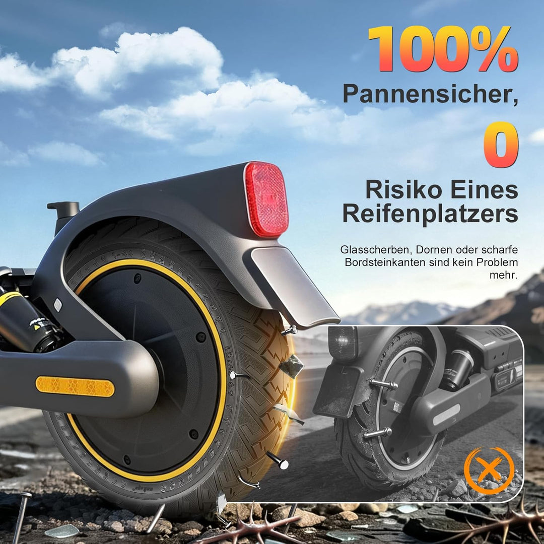 60/65-6,9 Ersatzräder Vollgummireifen 10 Zoll Solide Reifen für Ninebot Max G2 G2D G2E G65 F3 F3 Pro