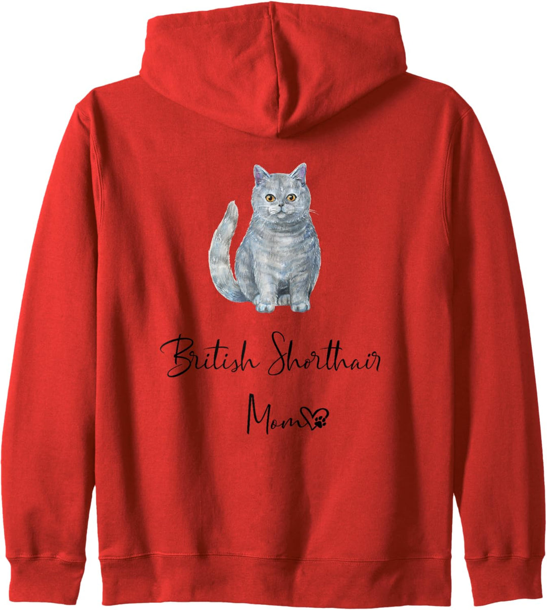 BRITISH SHORTHAIR MOM Mama Katze Katzenmama Frauchen Kapuzenjacke