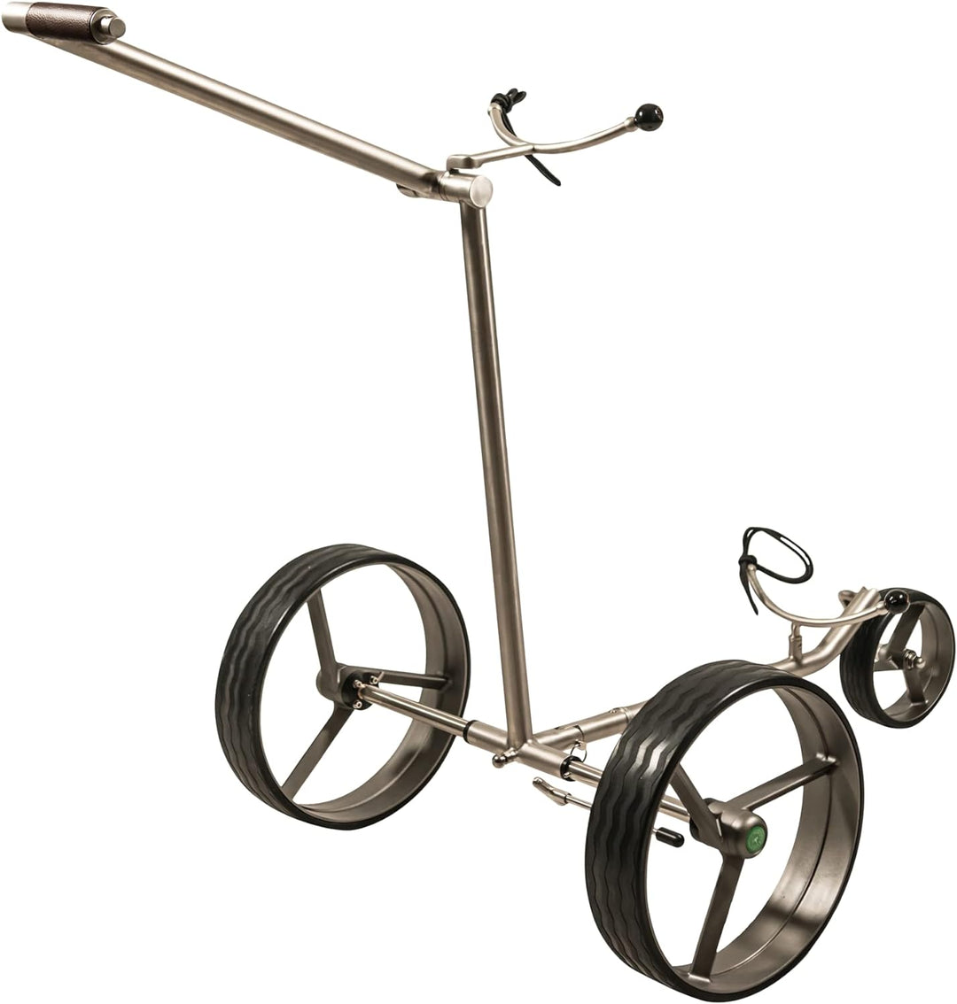 Edelstahl 3 Rad Golftrolley klappbar Fasan matt