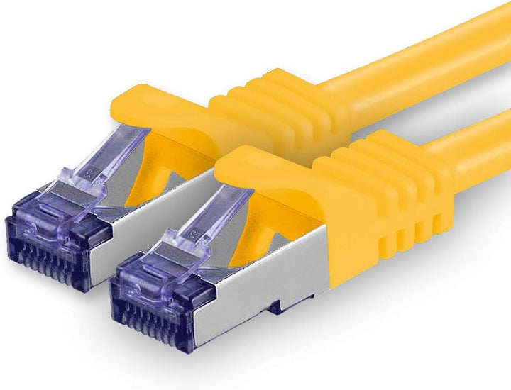1aTTack.de Cat.7 Netzwerkkabel 30m - Gelb - 1 Stück - Cat7 Patchkabel (SFTP/PIMF/LSZH) Rohkabel 10 G