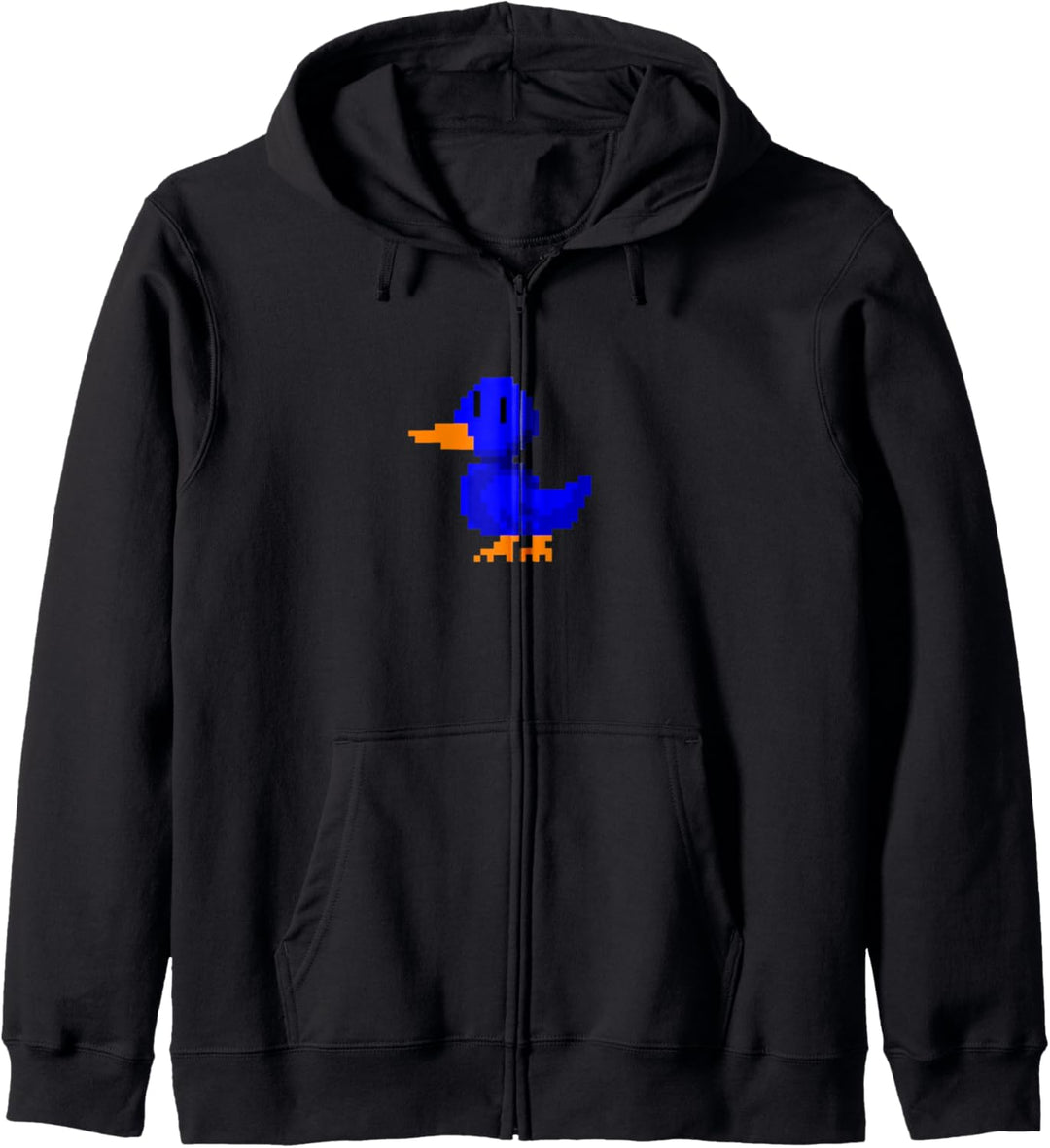 Blauer Vogel Pixel Kapuzenjacke