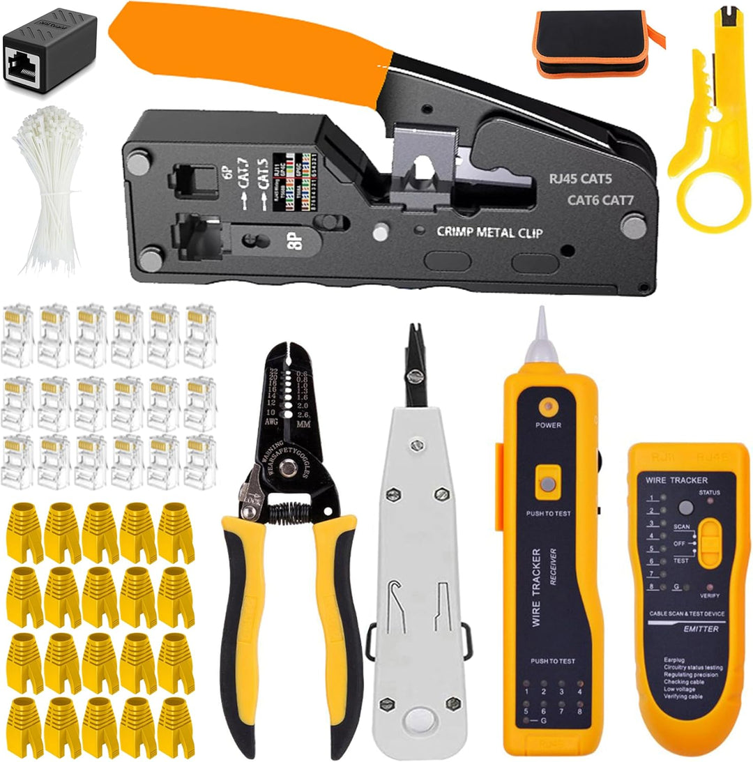 MAYLINE RJ11 RJ45 Cat5 Cat6 Netzwerkkabelprüfgeräte Reparaturwerkzeuge Abisolierschneider, Crimpen d