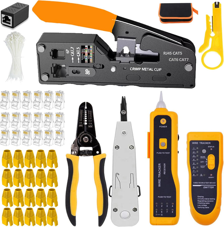 MAYLINE RJ11 RJ45 Cat5 Cat6 Netzwerkkabelprüfgeräte Reparaturwerkzeuge Abisolierschneider, Crimpen d