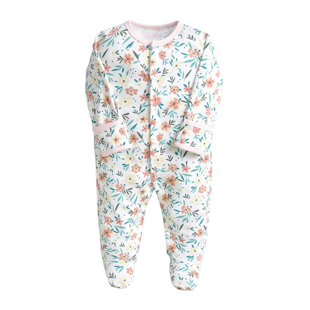 Minizone Baby Schlafanzug Pack of 3, Strampler Langarm Pyjamas Schlafstrampler 3-6 Monate 3-6 Monate