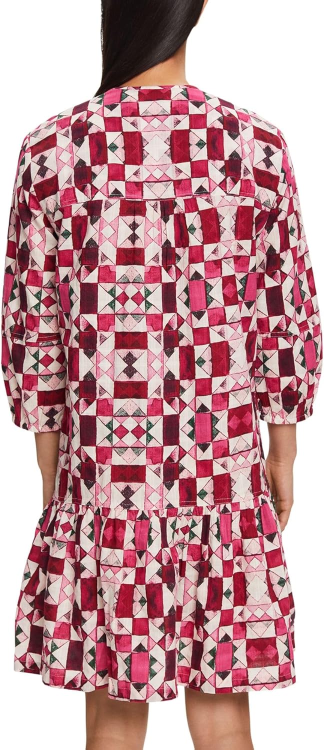 ESPRIT Damen Kleid 36 663/Pink Fuchsia 4, 36 663/Pink Fuchsia 4