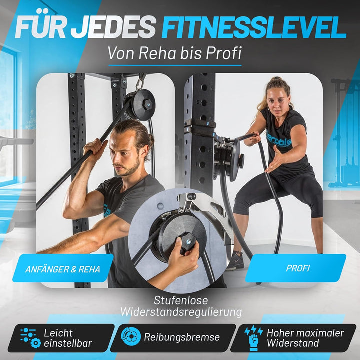 aerobis® revvll ONE | Endlos Seil Trainer | Variabler Widerstand, platzsparend, leicht | Klettertrai