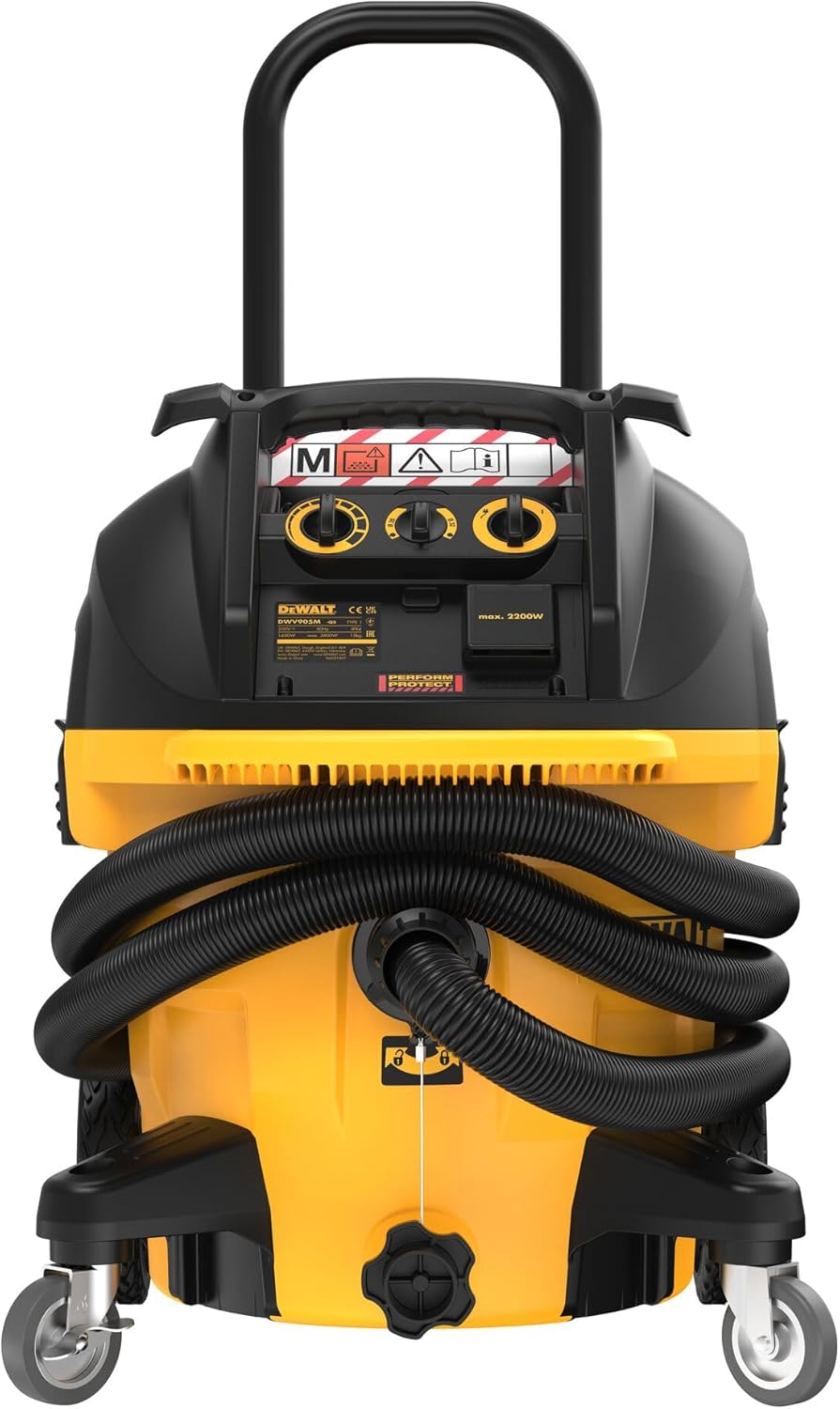 Dewalt M-Klasse Industrie Nass- & Trockensauger DWV905M (1.400 Watt, 38 Behältervolumen, für Weich-