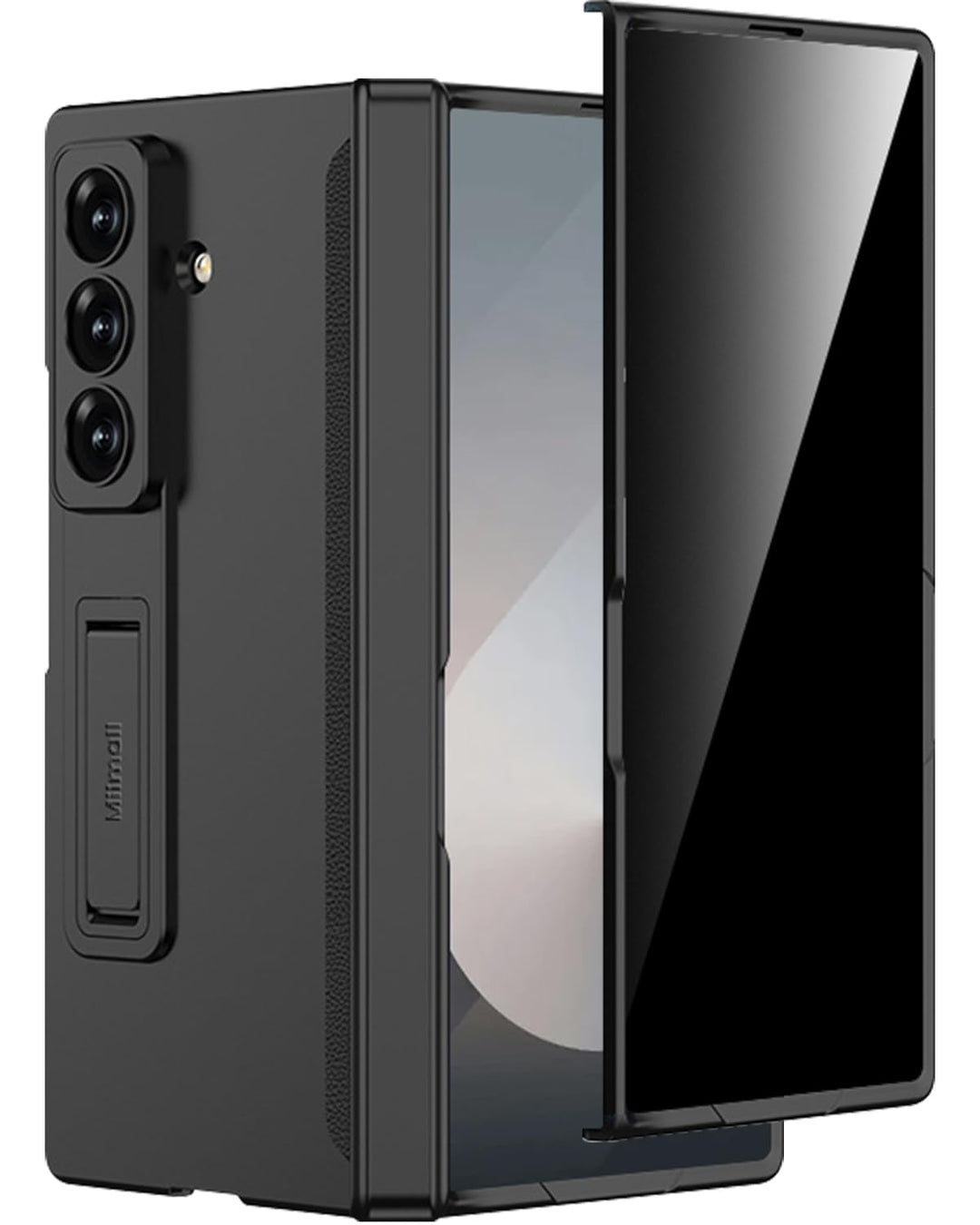 Miimall Kompatibel mit Samsung Galaxy Z Fold 7 Hülle mit Displayschutz Anti-SPY, [Magnetischer Schar