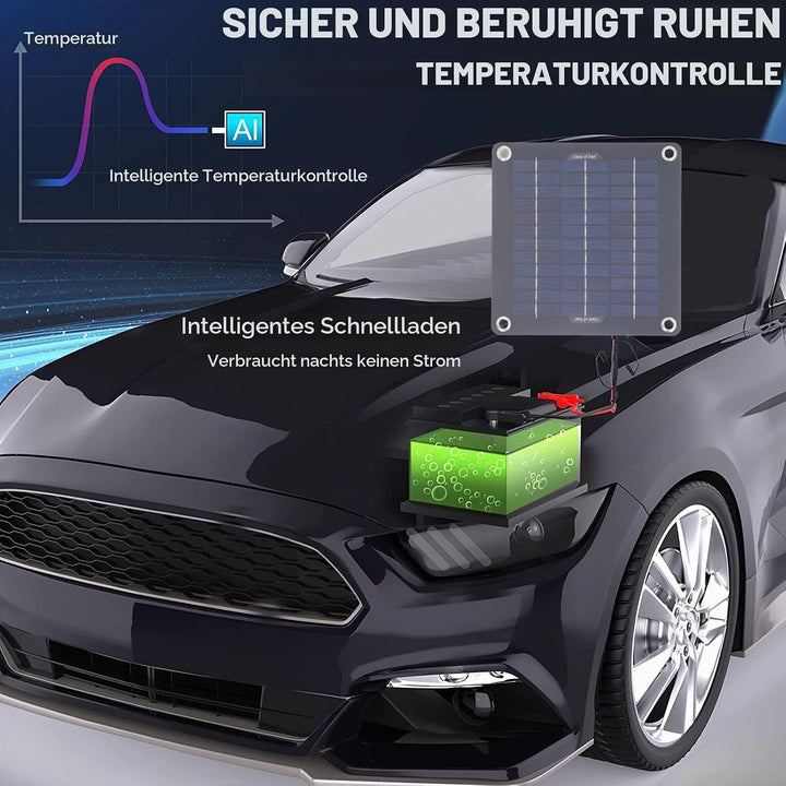 Solarpanel-Kit, Monokristalliner Batterieerhalt mit 12 V und 18 V Ausgang, mit 10 W Solarpanel, OBD-