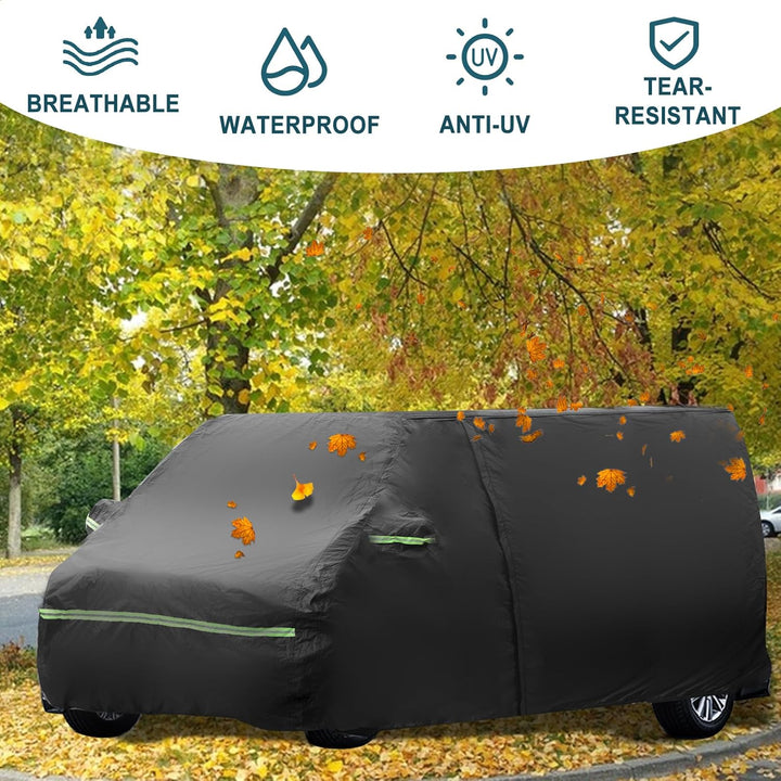 Autoabdeckung Ersatz für VW T5 T6, Gewicht 5KG, 300D Baumwollfutter, Wasserdicht Wetterfeste UV-Best