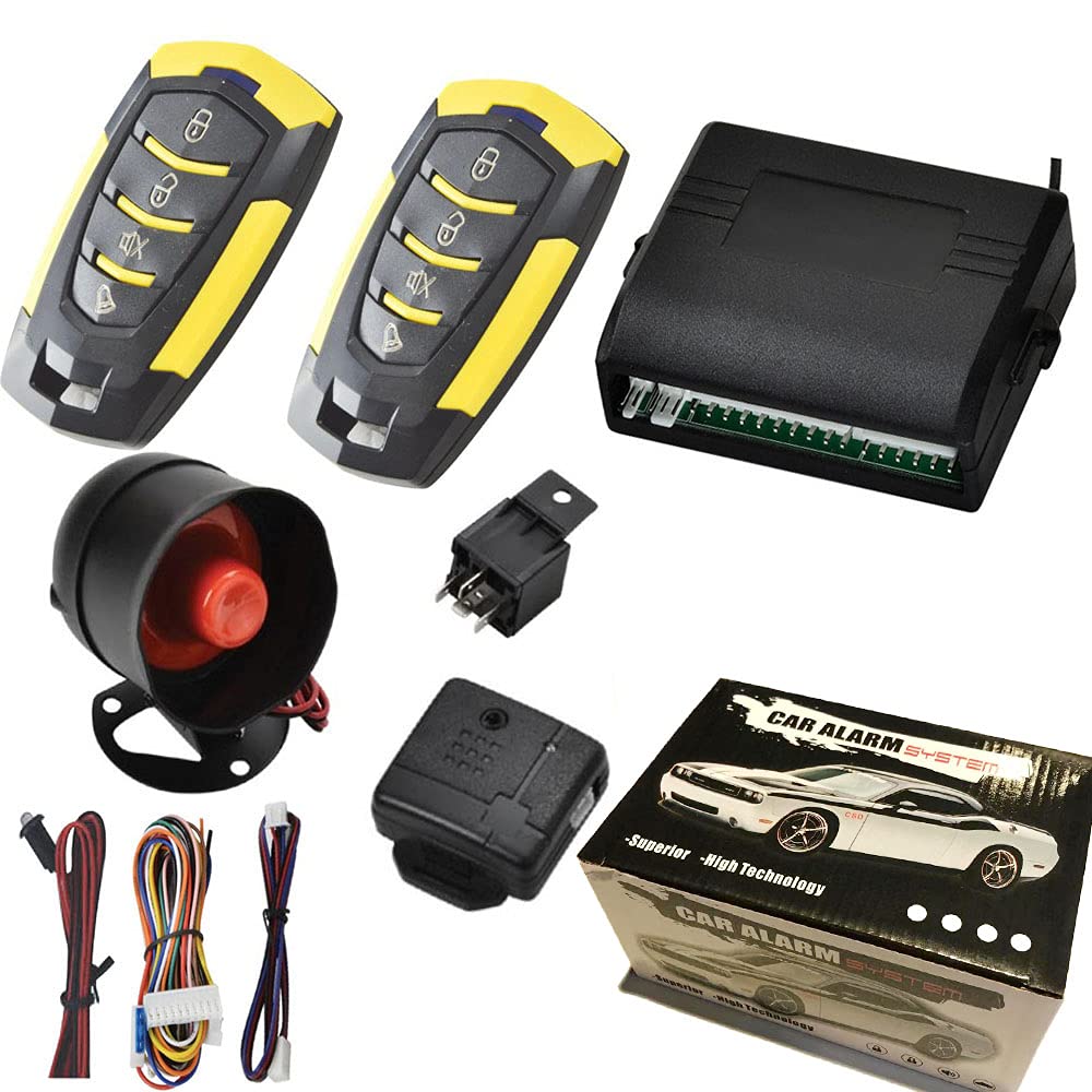 TOTMOX Auto-Sicherheitsalarmsystem mit LED-Licht, schlüssellosem Zentralverriegelungs-Wegfahrsperren