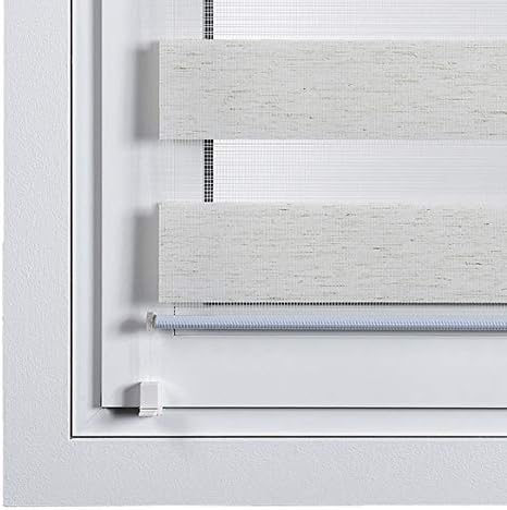 STORESDECO Doppelrollo Klemmfix ohne Bohren. Klemmrollo Einfache Montage, Zebra Rollo lichtdurchläss