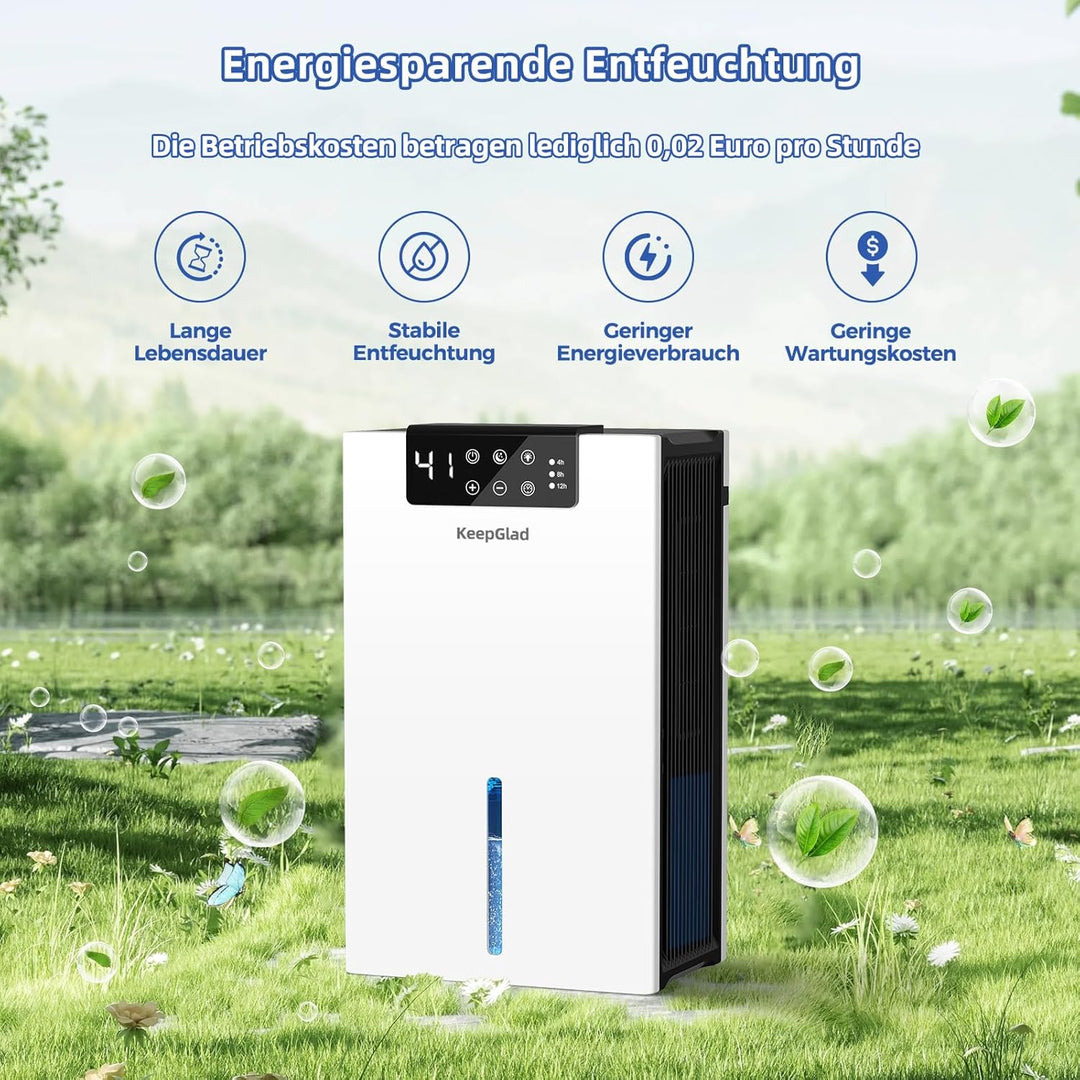 Luftentfeuchter Elektrisch 2800ml, 28dB Leiser Energiesparender Raumentfeuchter mit Filter, für Kell