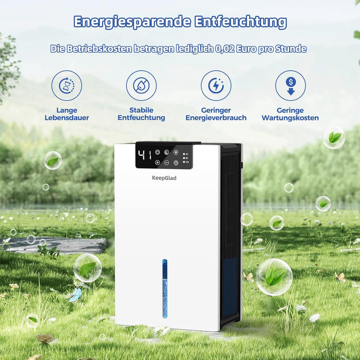 Luftentfeuchter Elektrisch 2800ml, 28dB Leiser Energiesparender Raumentfeuchter mit Filter, für Kell