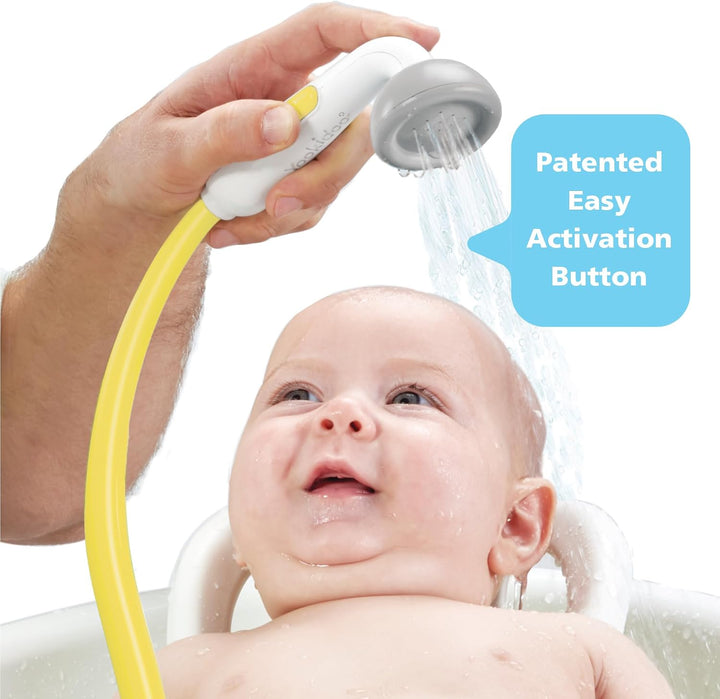 Yookidoo Baby Bath Shower Head - Elefant Water Pump with Trunk Spout Rinser - Control Water Flow fro