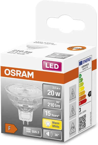 OSRAM Superstar Reflektorlampe für GU5.3-Sockel, klares Glas ,Warmweiss (2700K), 345 Lumen, Ersatz f