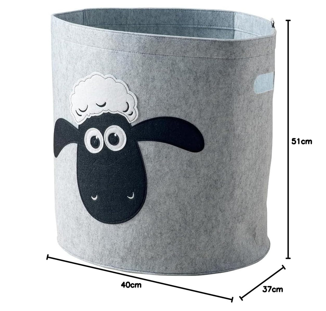 meets "Shaun das Schaf" Aufbewahrungskorb zusammenfaltbar für Kinder – ca. 43,5 x 46 cm Shaun Gesich