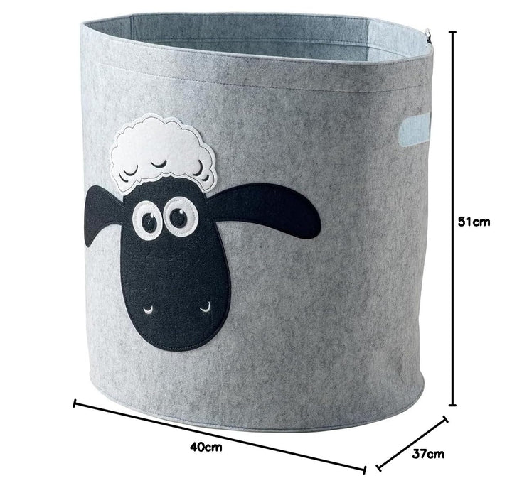 meets "Shaun das Schaf" Aufbewahrungskorb zusammenfaltbar für Kinder – ca. 43,5 x 46 cm Shaun Gesich