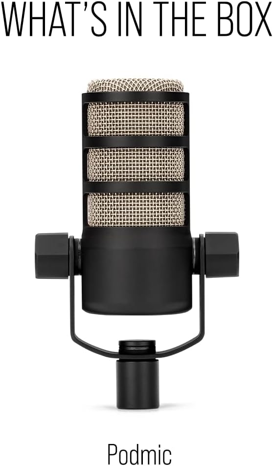 RØDE PodMic Dynamisches Mikrofon mit Rundfunkqualität mit integrierter Schwenkhalterung für Podcasti