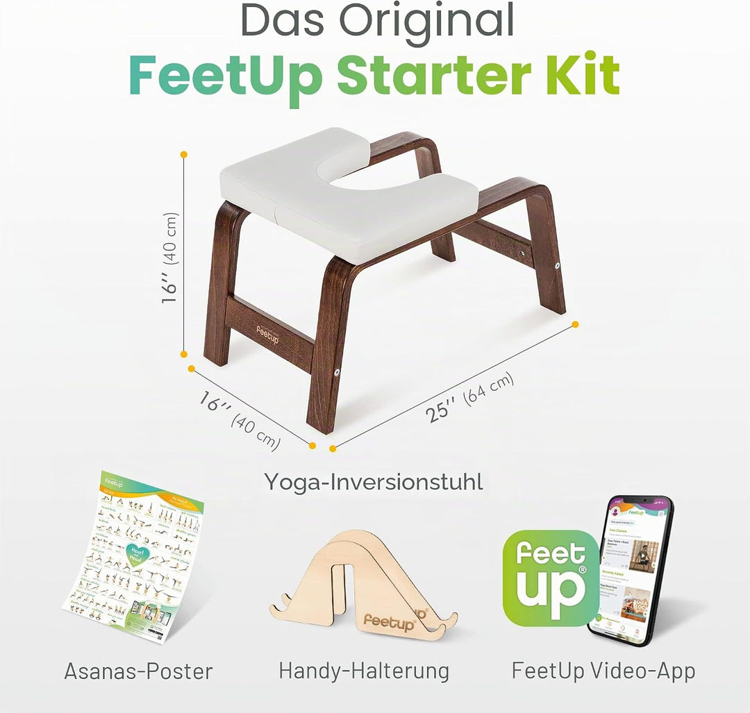 FeetUp Trainer The Original - Yoga kopfstandhocker, Yoga Inversion Bank, Simply and Safely Reverse.