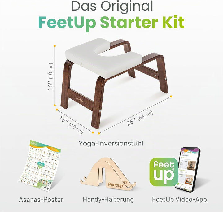 FeetUp Trainer The Original - Yoga kopfstandhocker, Yoga Inversion Bank, Simply and Safely Reverse.