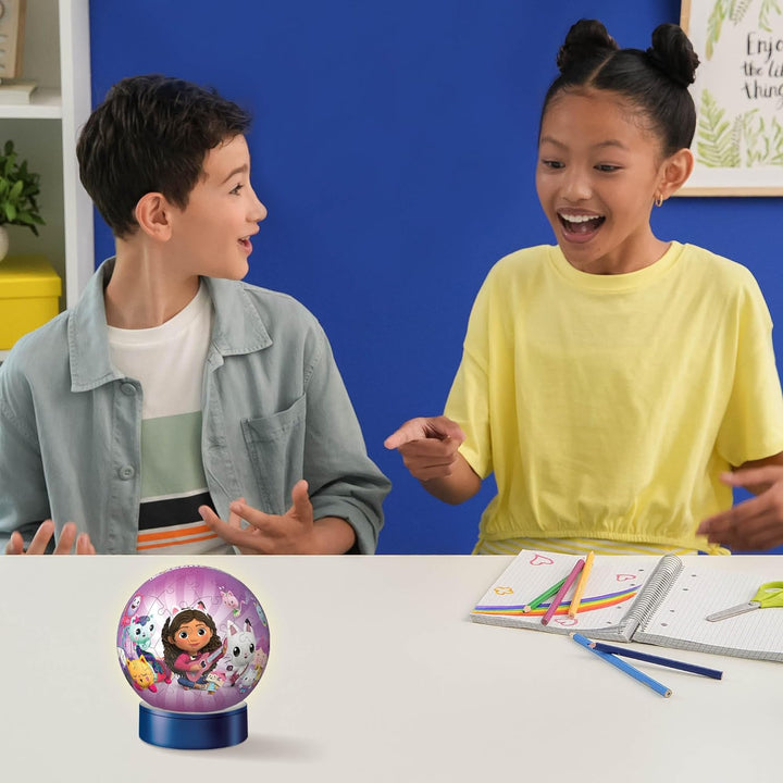 Ravensburger 3D Puzzle 11575 - Nachtlicht Puzzle-Ball Gabby's Dollhouse - für Gabby's Dollhouse Fans