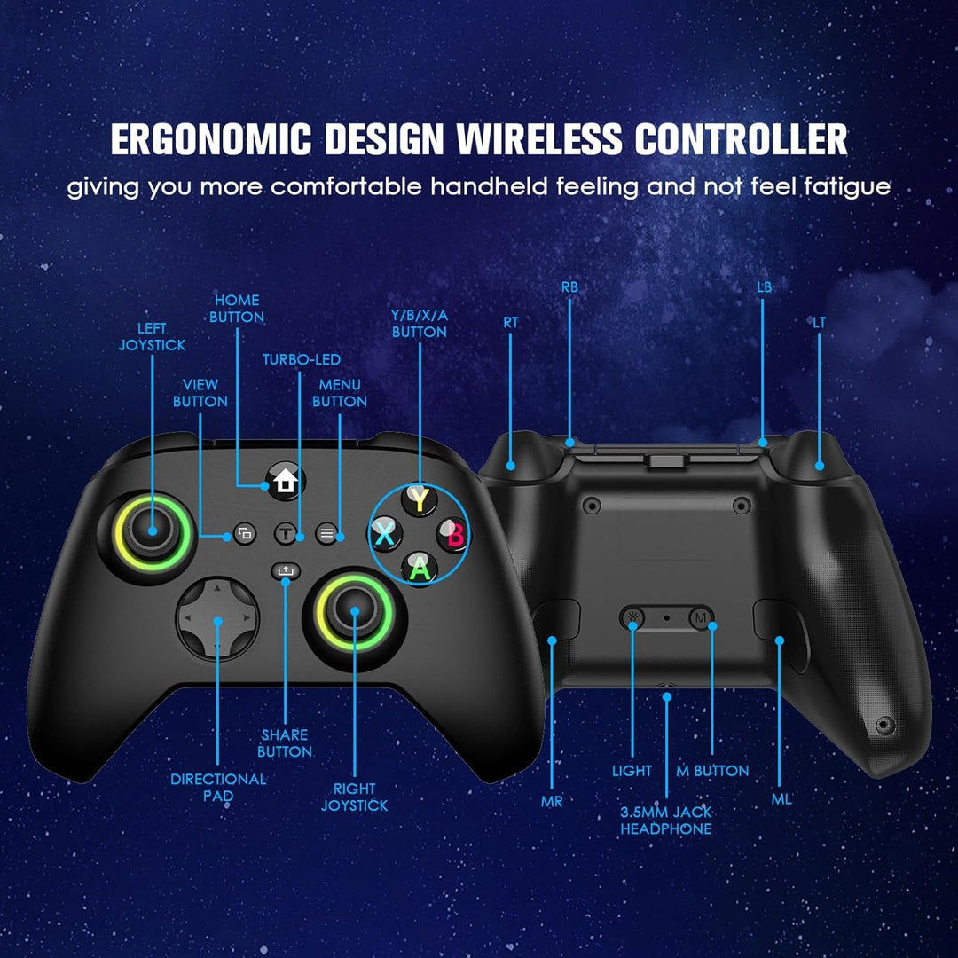 Lampelc Xbox One Controller, Xbox Wireless Controller für Xbox Series X&S/Xbox One/Elite/Windows 7/8