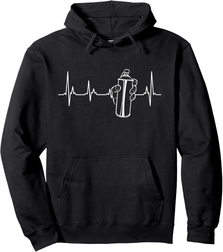 Herzschlag Sprayer Sprühdose Lackierer Maler Graffiti Pullover Hoodie