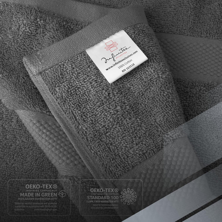 Infinitee Xclusives – 8er Pack Handtücher Set für Badezimmer, 2 Badetücher,Hotel, Spa & Gym Qualität